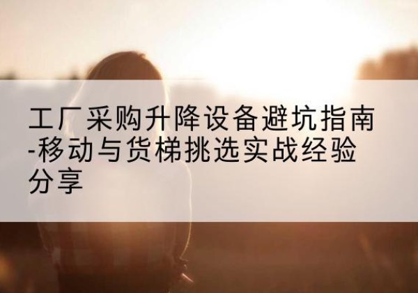 上街移动式升降机怎么选-工厂采购升降设备避坑指南-移动与货梯挑选实战经验分享